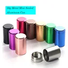 Металлическая мини-коробка для хранения, 1 шт., 50 г, герметичные маленькие алюминиевые банки из нержавеющей стали, портативные банки для конфет, жестяные банки для чая, упаковка