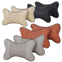 80 hot sales 1 pc faux leather hole digging car headrest supplies neck auto safety pillow