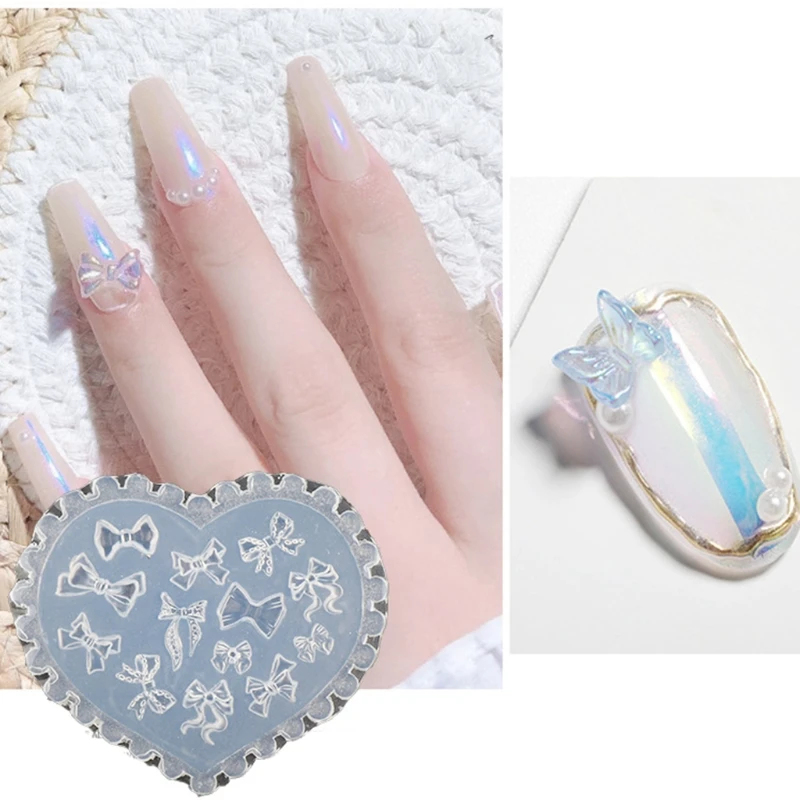 

Nail Art Mold UV Epoxy Resin Glue Silicone Mould Three-Dimensional Love Cartoon Decorative Diamond Sticker Nail Jewelry