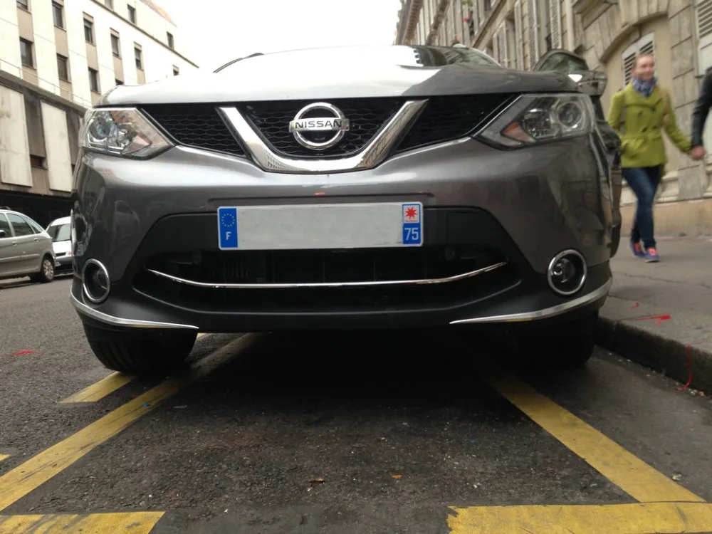 Автомобиль Abs Хром передний бампер протектор Накладка для Nissan Qashqai J11 2 шт./лот YT-71603