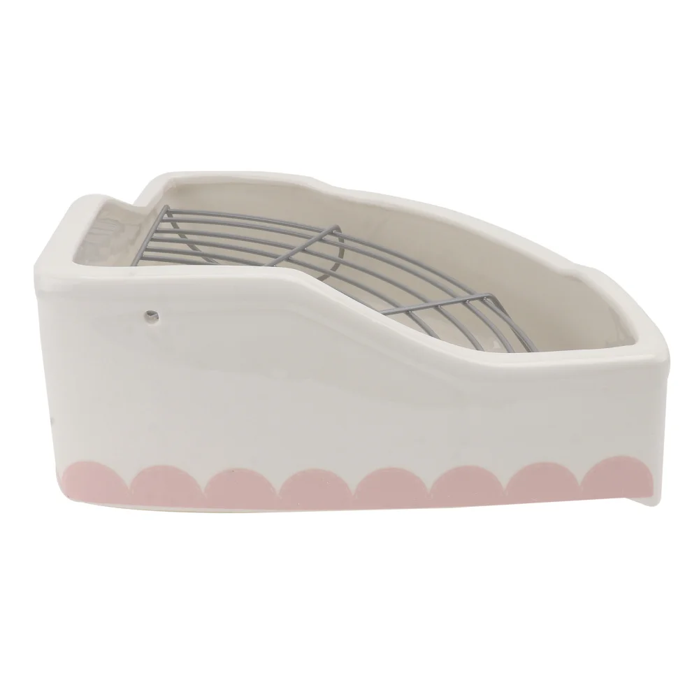 

1pc Pet Rabbit Mini Toilet Pet Toilet Ceramic Rabbit Cage Box Accessory