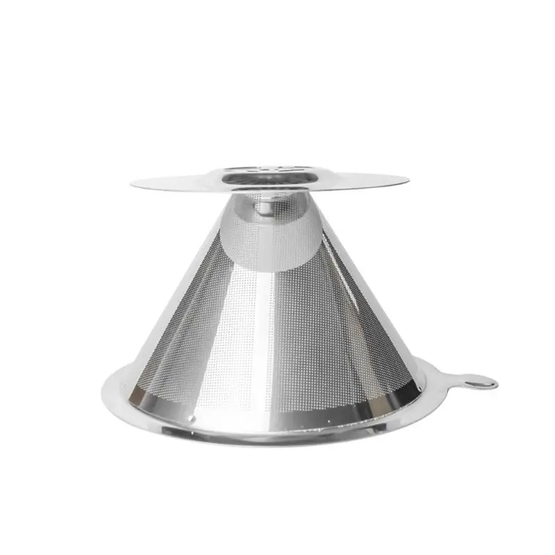 

Pour Over Coffee Dripper Stainless Steel Reusable Drip Cone Coffee Filter Portable Pour-Over Coffee Maker Paperless Meta