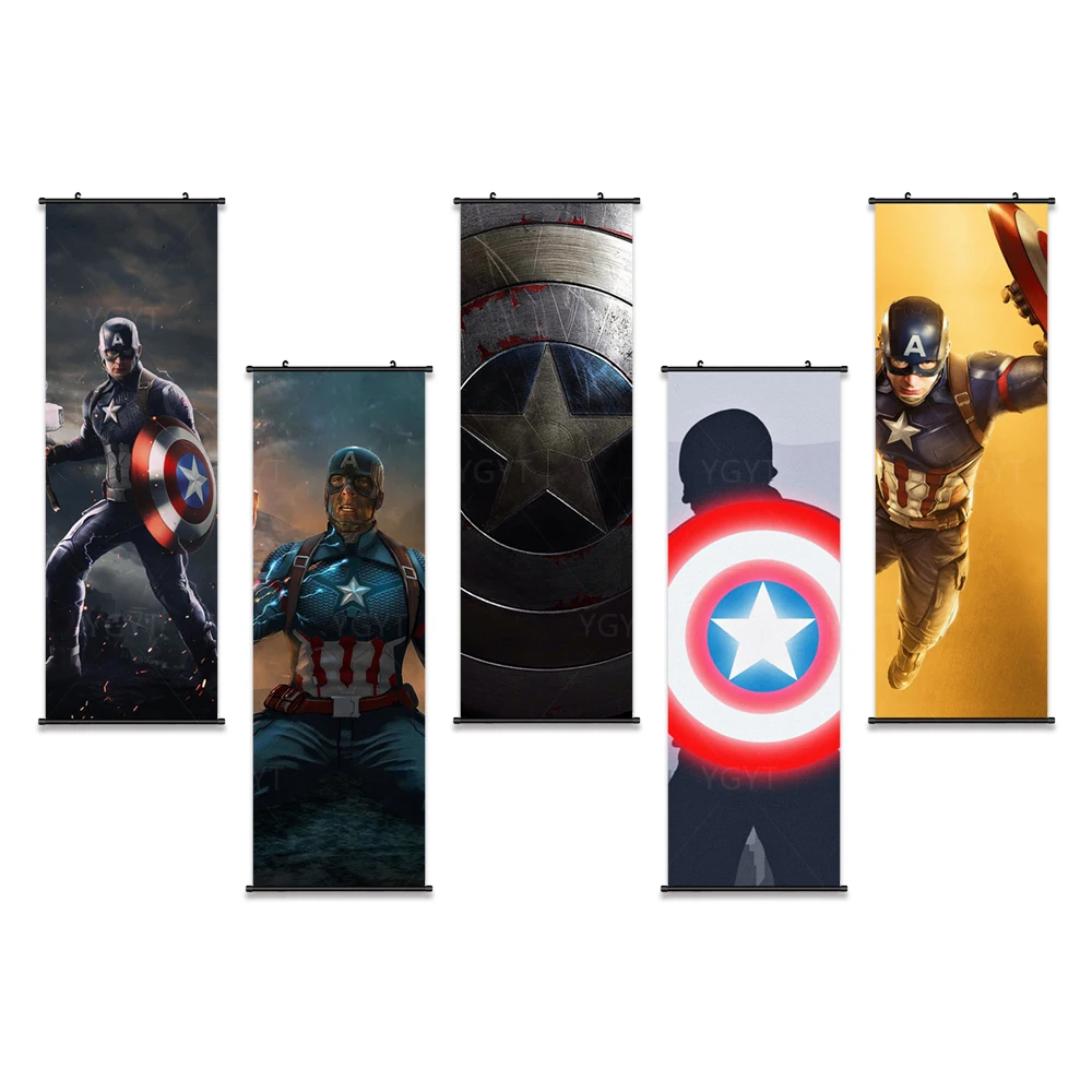 

Canvas Print Captain America Picture Wall Avengers Marvel Artwork Movie Painting Plastic Hanging Scrolls Poster Home Decoration
