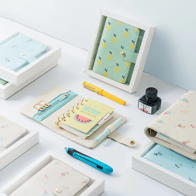 A6 летний планировщик 2021 подарочная коробка синий зеленый мультяшный блокнот