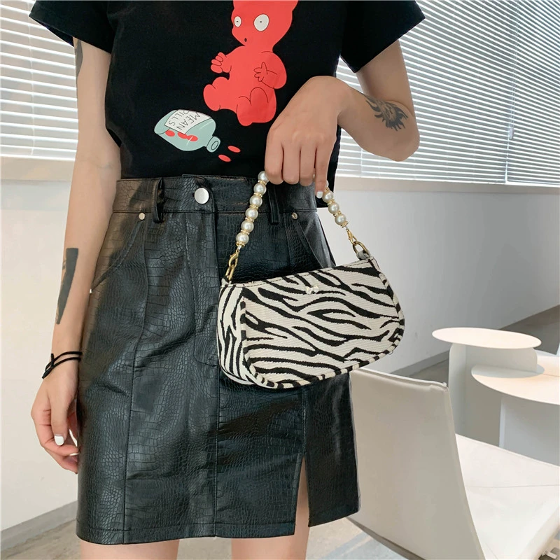 

Fashion Zebra Print Women Luxury Designer Handbag Purse Simple Underarm Shoulder Bags Female Daily Baguette Hobos Crossbody Bag