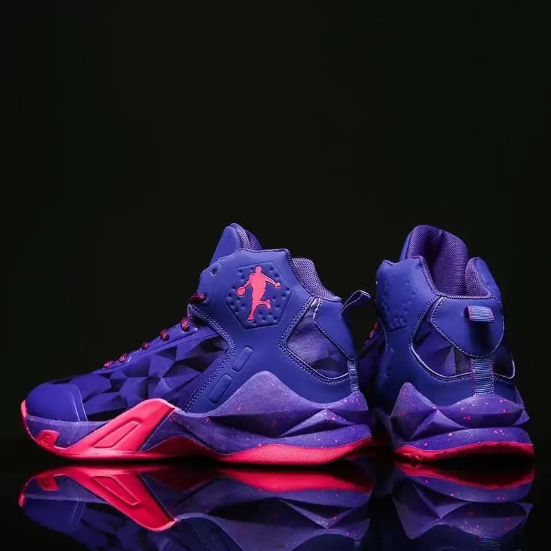 

2021 Basketball Shoes Leather Summer New Casual Sports Shoes Student Boys Youth Combat Boots Training Playing Running Shoes
