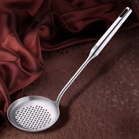 304 stainless steel household large colander thickened long handled noodle spoon hot pot colander fried catch fish fence
