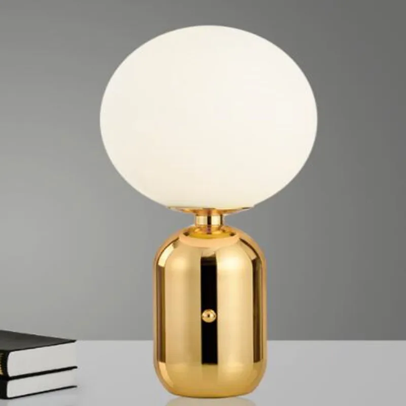 

Modern white table lamp art deco bedside creative small table lamp designer glass ball table lamps nightstand bed side lamp