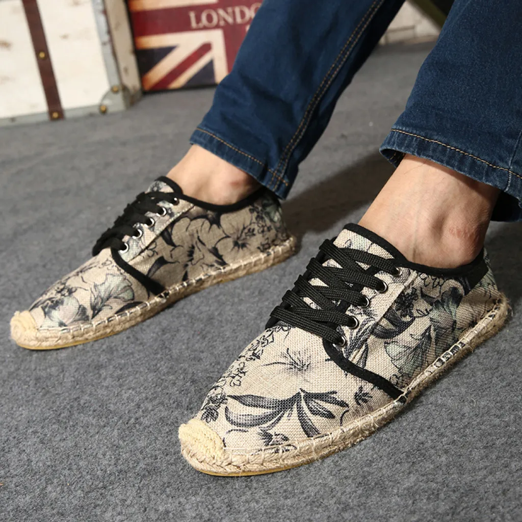 KANCOOLD Men's Morning Glory Canvas Shoes Men Breathable Lace-Up Casual spring/autumn Fashion Flat Lazy 125 | Обувь