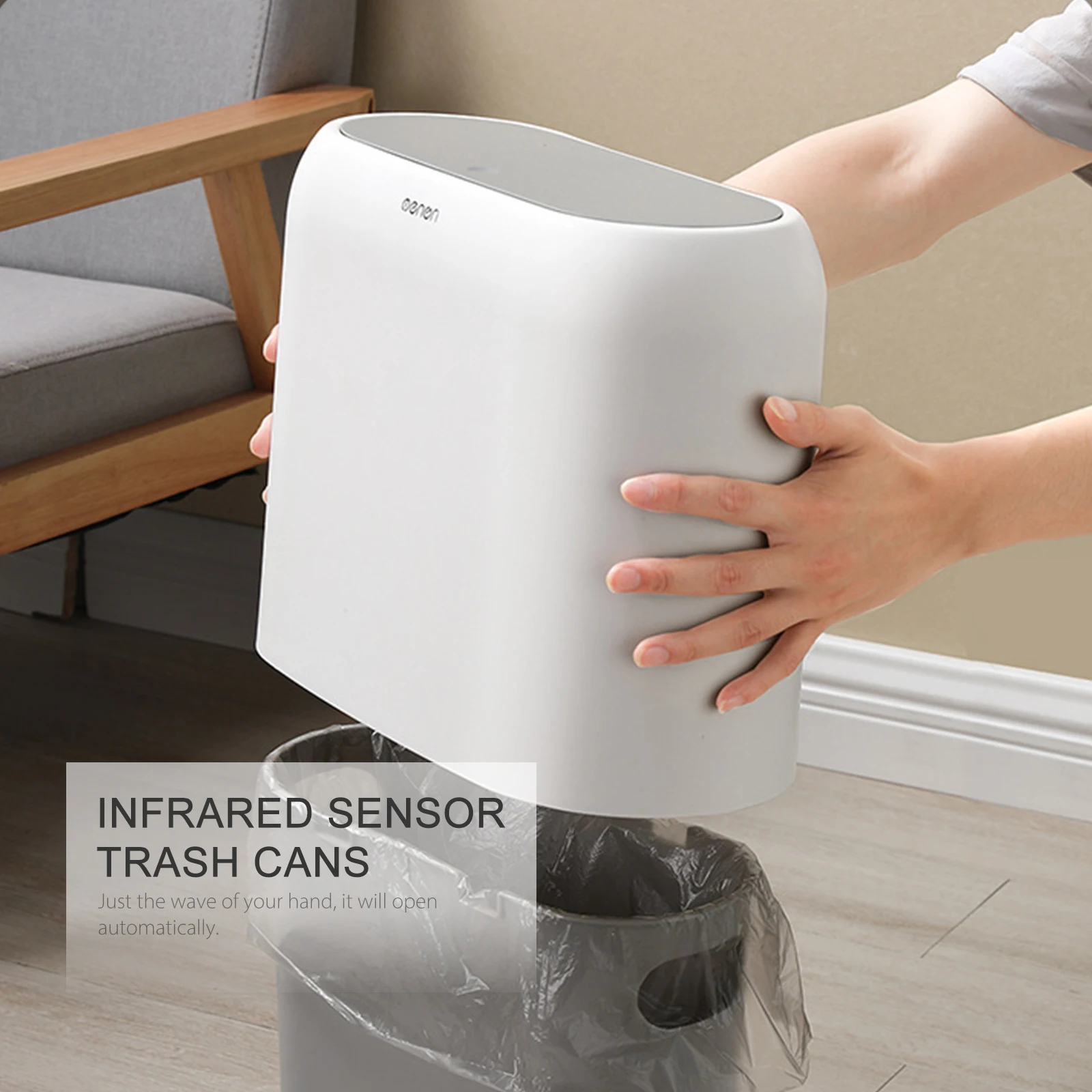 Корзина для мусора с системой контроля запаха корзина верхней крышкой офиса