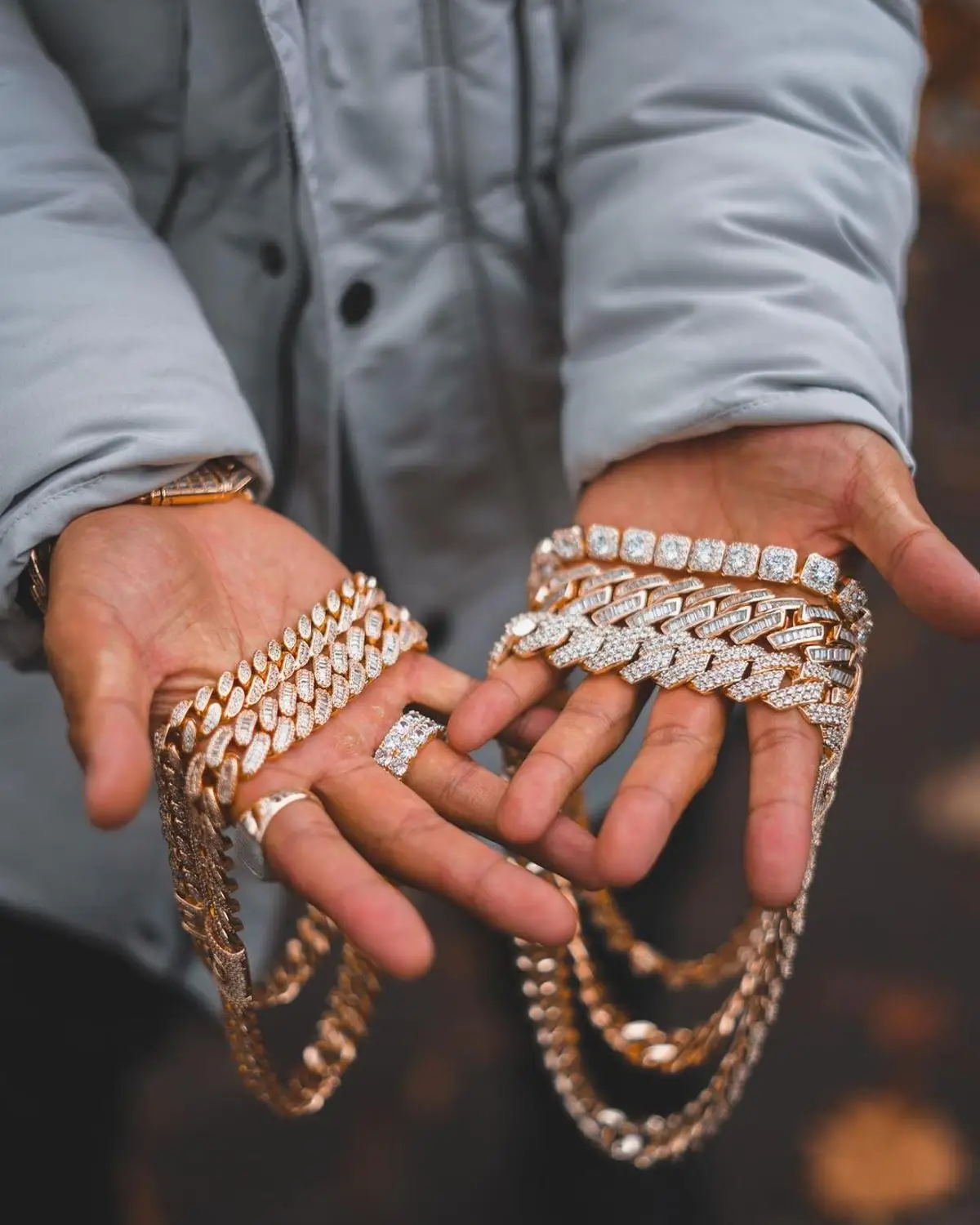 Лидер продаж кубинская цепочка 13 мм с микрозакрепкой из кубического циркония