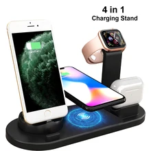 Qi Wireless Charger 4 in 1 Apple Watch Charger Dock iphone Charging Station Micro Type C Stand Fast Charging For iphone 11 12