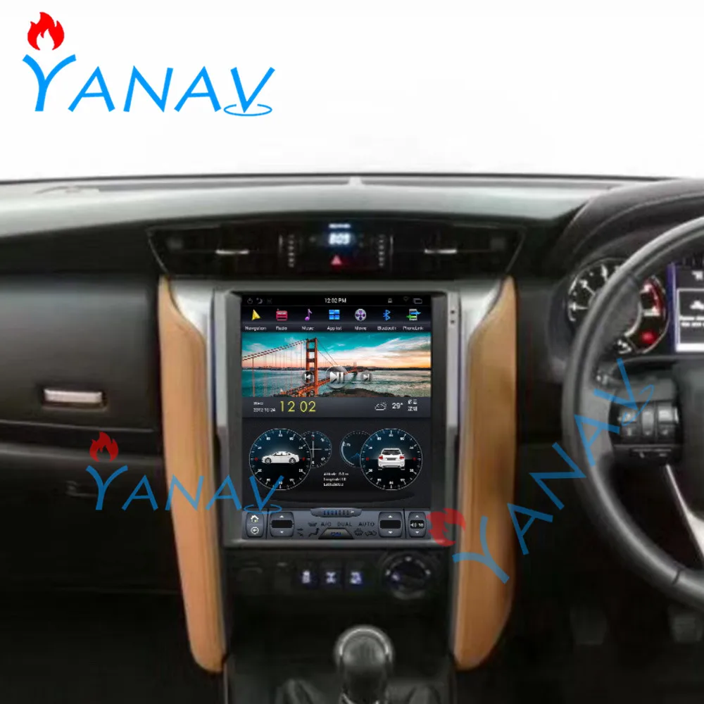 

12,1 "Android Автомобильный GPS навигатор для-TOYOTA Fortuner 2017 стерео головное устройство мультимедиа плеер вертикальный экран Tesla стиль