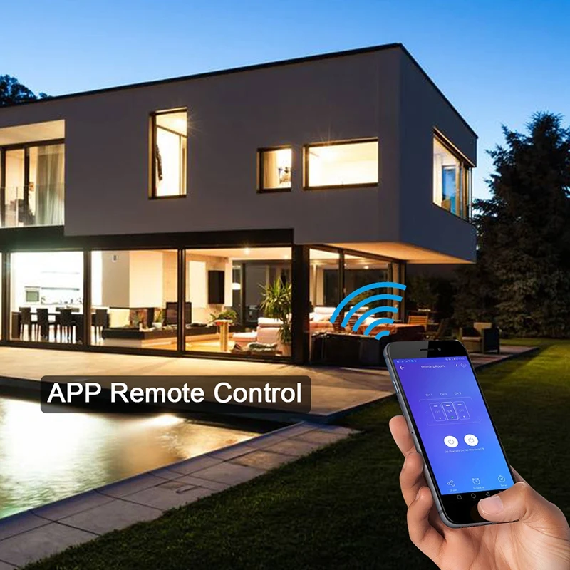 Wifi умный светильник переключатель стеклянный экран пресс-панель голосовое