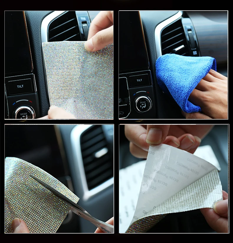 Наклейка Стразы Ss6 24*40 см лист с отделкой кристаллы алмазная аппликация сделай