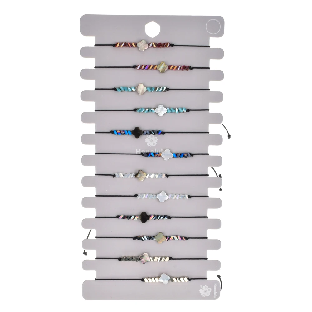 12 шт./компл. сердце бабочка цветок Звезда оболочка Шарм регулируемые браслеты