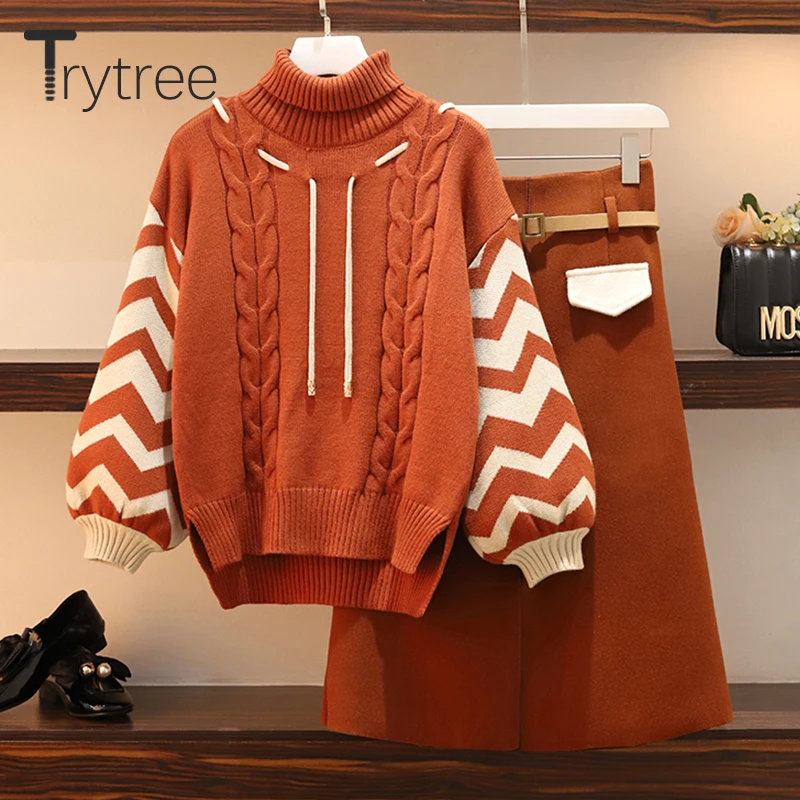 Trytree/осенне-зимний комплект из двух предметов повседневный Свободный Топ с