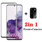 2 в 1 закаленное стекло для Samsung Galaxy S20 FE S21 S20 Plus ультра защитная пленка для экрана для Samsung S20fe S21 ультра стекло для объектива