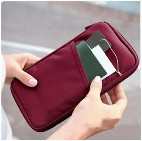 Чехол-кошелек для путешествий, для паспорта, кредитных и идентификационных карт, с отделениями для карт