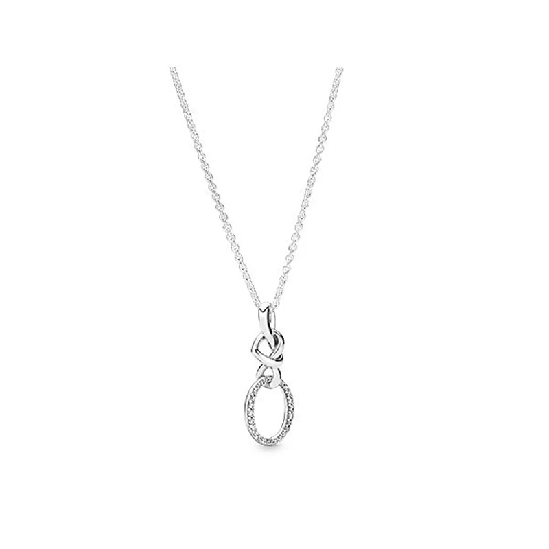 Ожерелье с узелком в виде сердца из стерлингового серебра 925 пробы 1:1 398078CZ 397780CZ