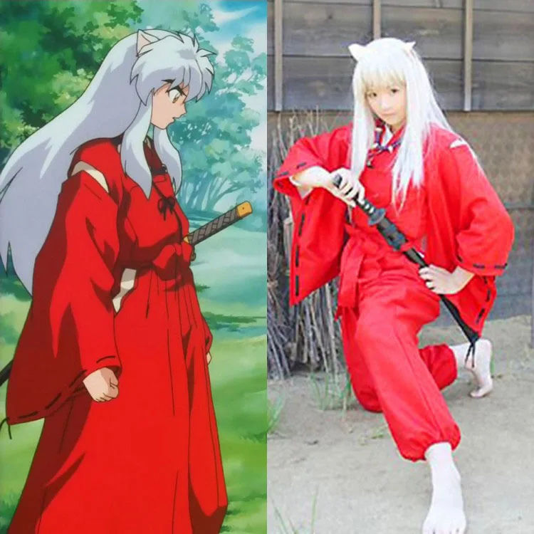 

Кимоно из аниме Kikyo, полный комплект, аксессуары для косплея Inuyasha, ожерелье, носочки, платье, полный комплект, костюм на Хэллоуин