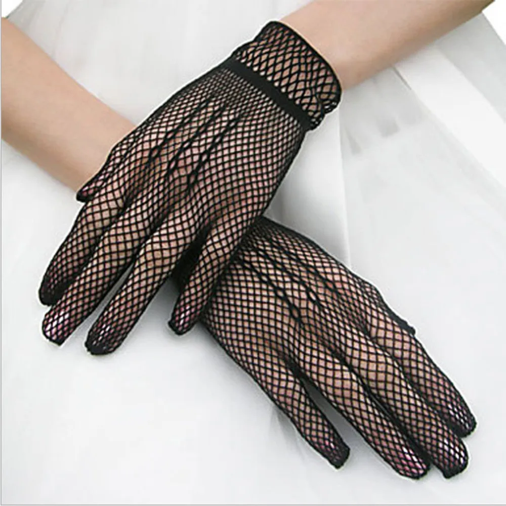 2020 Fashion News High Quality Women Gloves Stylish Hand Warmer Winter Women's Short Ribs Are Hollow And Fun Fishing Net | Аксессуары