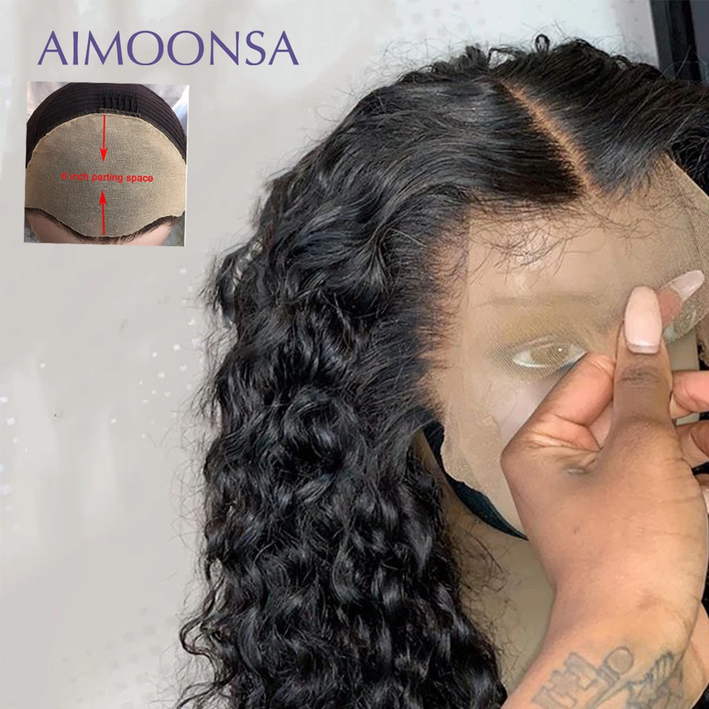 Поддельные головы парик из прозрачного кружева кудрявый человеческих волос 13x6