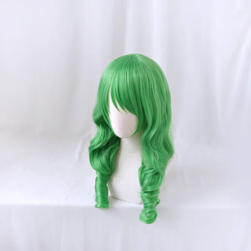 

Game Fire Emblem ThreeHouses Cosplay Wigs FLAYN Cosplay Wig Heat Resistant Synthetic Wig Anime Green Curly Long Hairs Anime