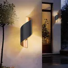 Светодиодный настенный светильник с COB матрицей, наружная Водонепроницаемая алюминиевая лампа для внутреннего освещения балкона, коридора, крыльца, сада, настенное бра, водонепроницаесветильник, 20 Вт