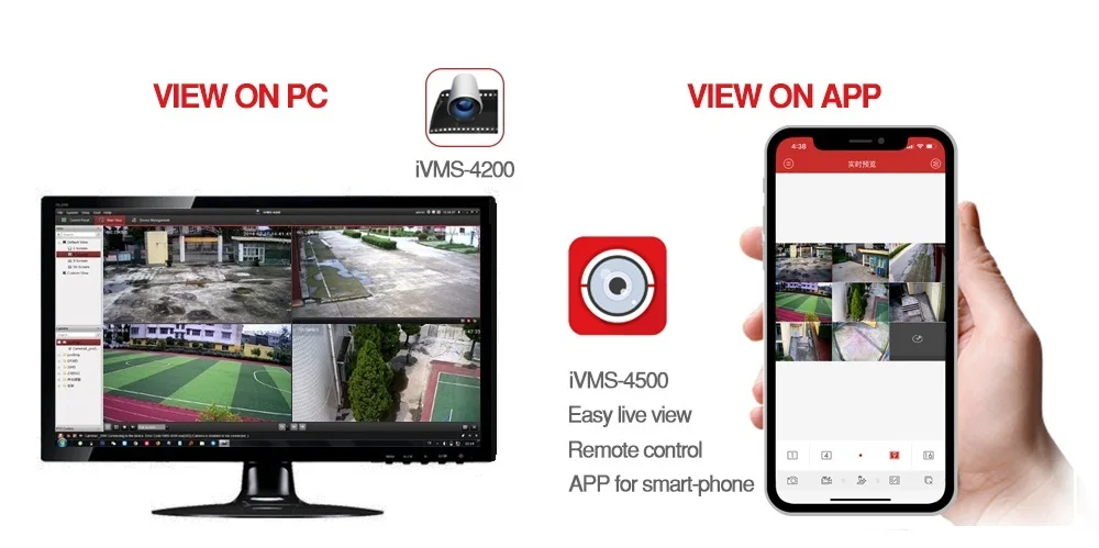 HIKVISION английская версия DS-7204HGHI-F1/N 1080P и DS-2CE56D0T-IRF 4CH комплекты с HDD опционально