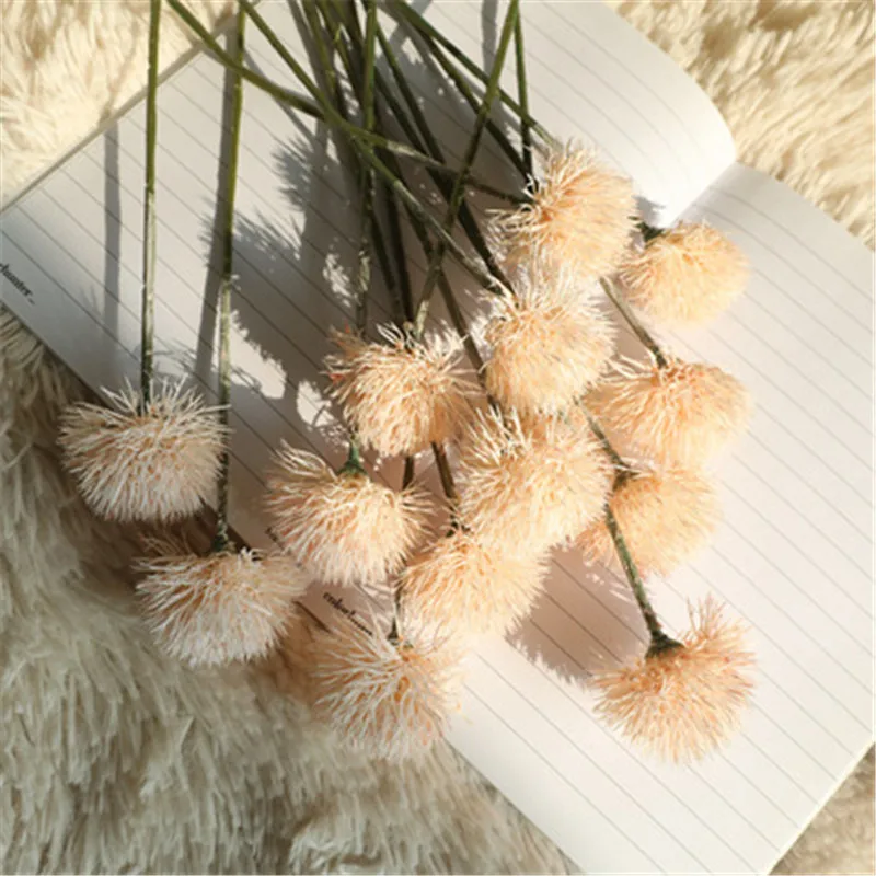

Artificial Flower Bouquet Silk Dandelion Flower Ball Fake Flowers DIY Home Widding Decoration Valentines Day Gifts