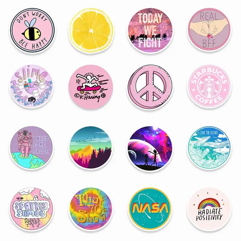 

53pcs Car Personality Sticker Pink Laptop New Theme Graffiti Stickers Skateboard Guitar Auto Motorcycle Body Graffiti Sticker