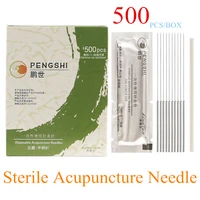500 disposable acupuncture needle aseptic small tip sharp packaging 5010pcs korea flat handle with plastic tube