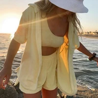 two piece short set for women velvet beach tracksuit loungewear casual cardigan top summer outfits workout female sets