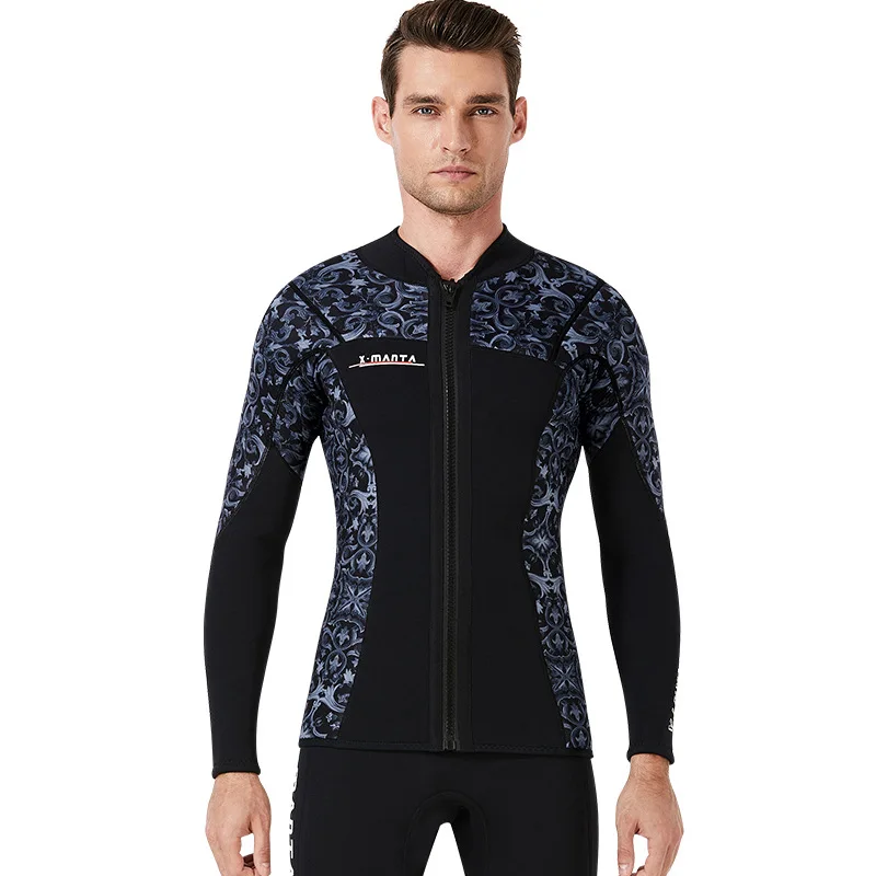 Женский Мужской 3 мм гидрокостюм куртка Верхняя и нижняя рубашка с длинным