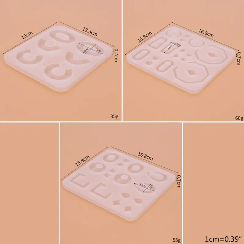 

DIY Crystal Epoxy Resin Mold Geometric Irregular Earrings Pendant Casting Mould Handmade Crafts Jewelry Making Tool