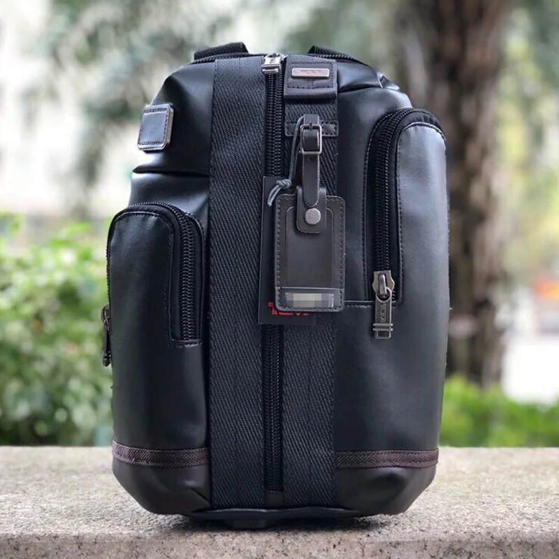 

Brand waterproof 14 inch laptop backpack men leather backpacks for teenager Men Casual Daypacks Men's Leather Backpack