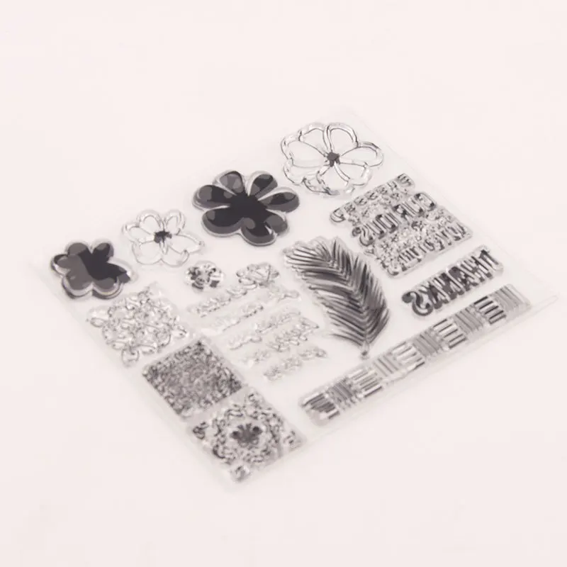 Flowers Transparent Clear Silicone Stamps for DIY Scrapbooking Photo Album Decor | Канцтовары для офиса и дома