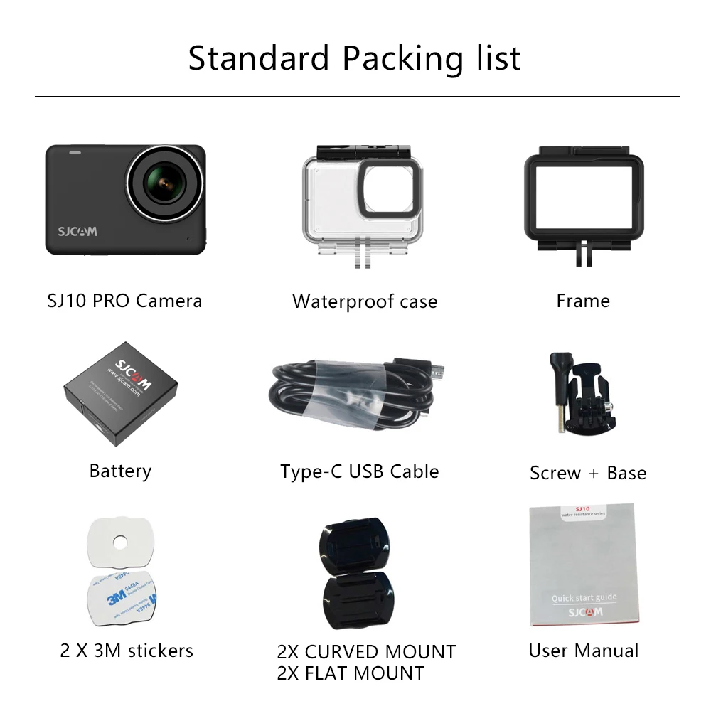 Оригинальная Экшн камера SJCAM SJ10 Pro 4K Supersmooth 60FPS WiFi Ambarella H22 Chip спортивная