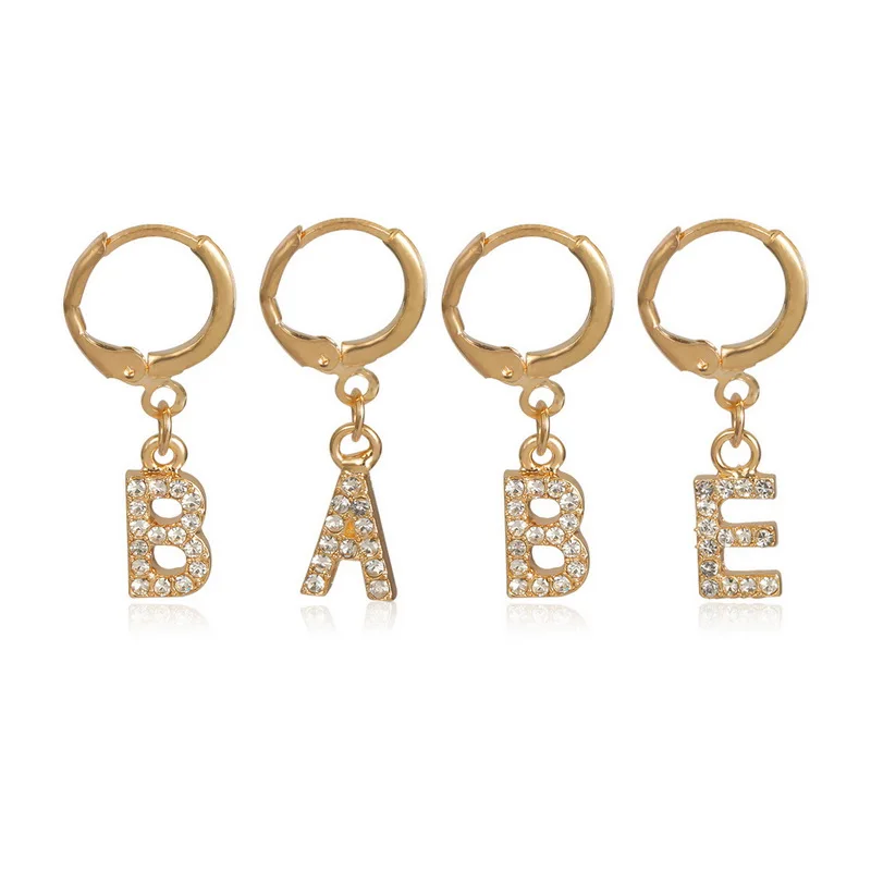 Новые модные висячие серьги со стразами буквами звездами бабочками Женские