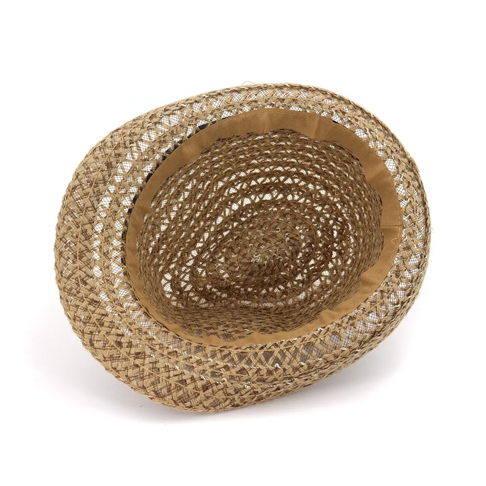 Модная летняя соломенная складная шляпа унисекс с широкими полями пляжная кепка