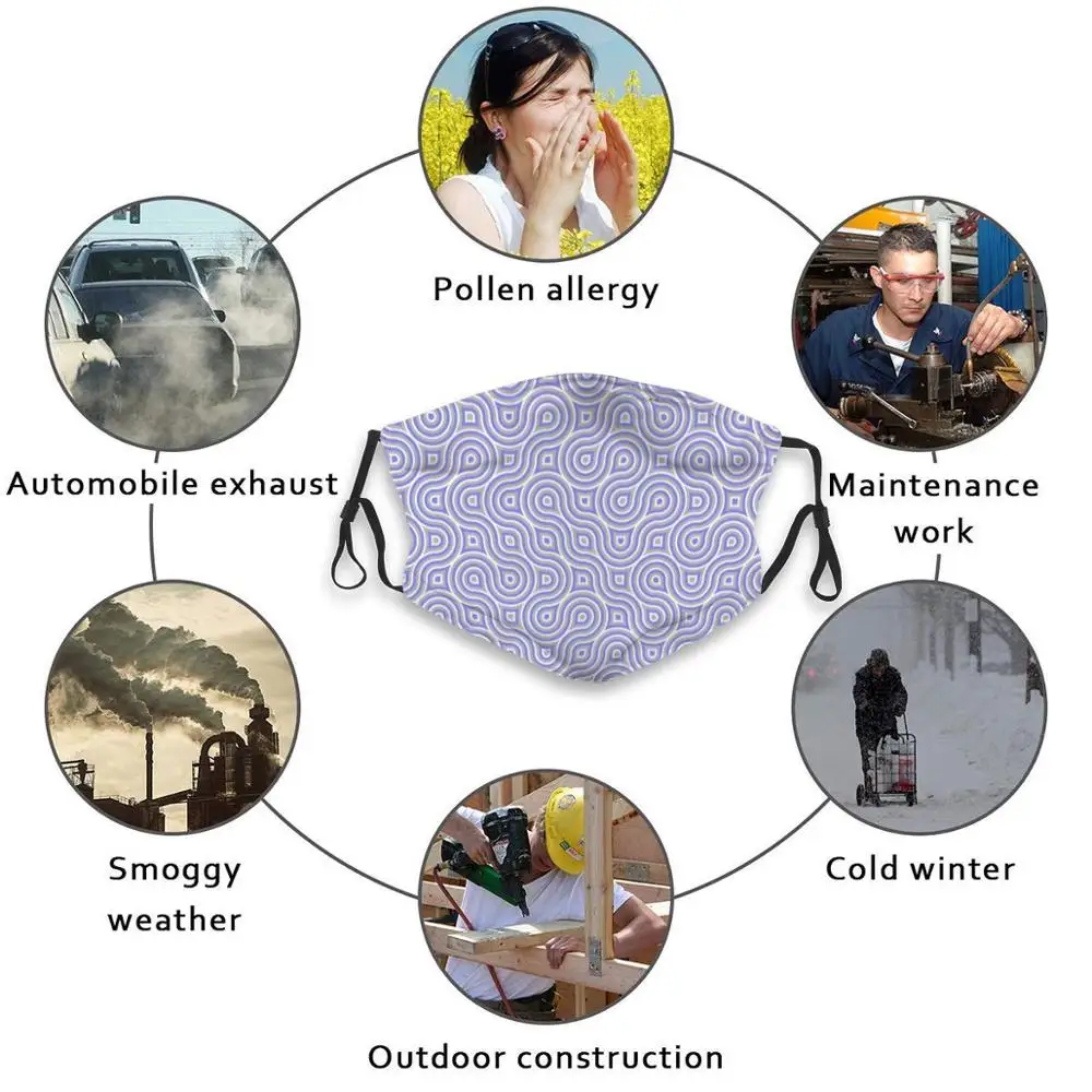 

Light Blue Grey White Wavy Geometric Pattern Fashion Protective Masks Geometric Shapes Geometric Pattern Geometric Patterns