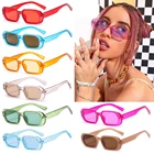 Солнцезащитные очки в маленькой оправе для мужчин и женщин, овальные Модные Винтажные, в стиле путешествий, с защитой UV400, зеленые красные