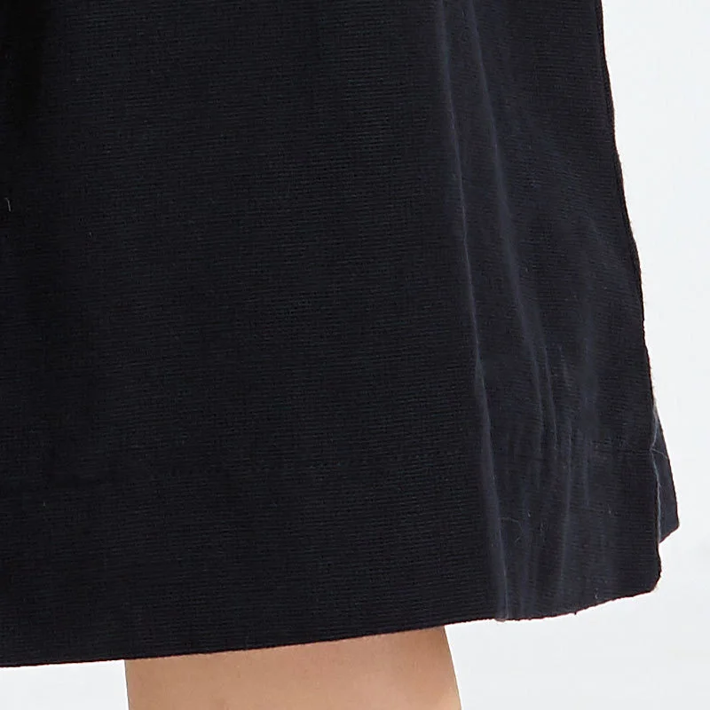 

Vefadisa Black Contrast Color Women Parka 2021 Autumn Winter Hooded Cotton-padded Jacket Letter Print Mid-length Parka QYF4021