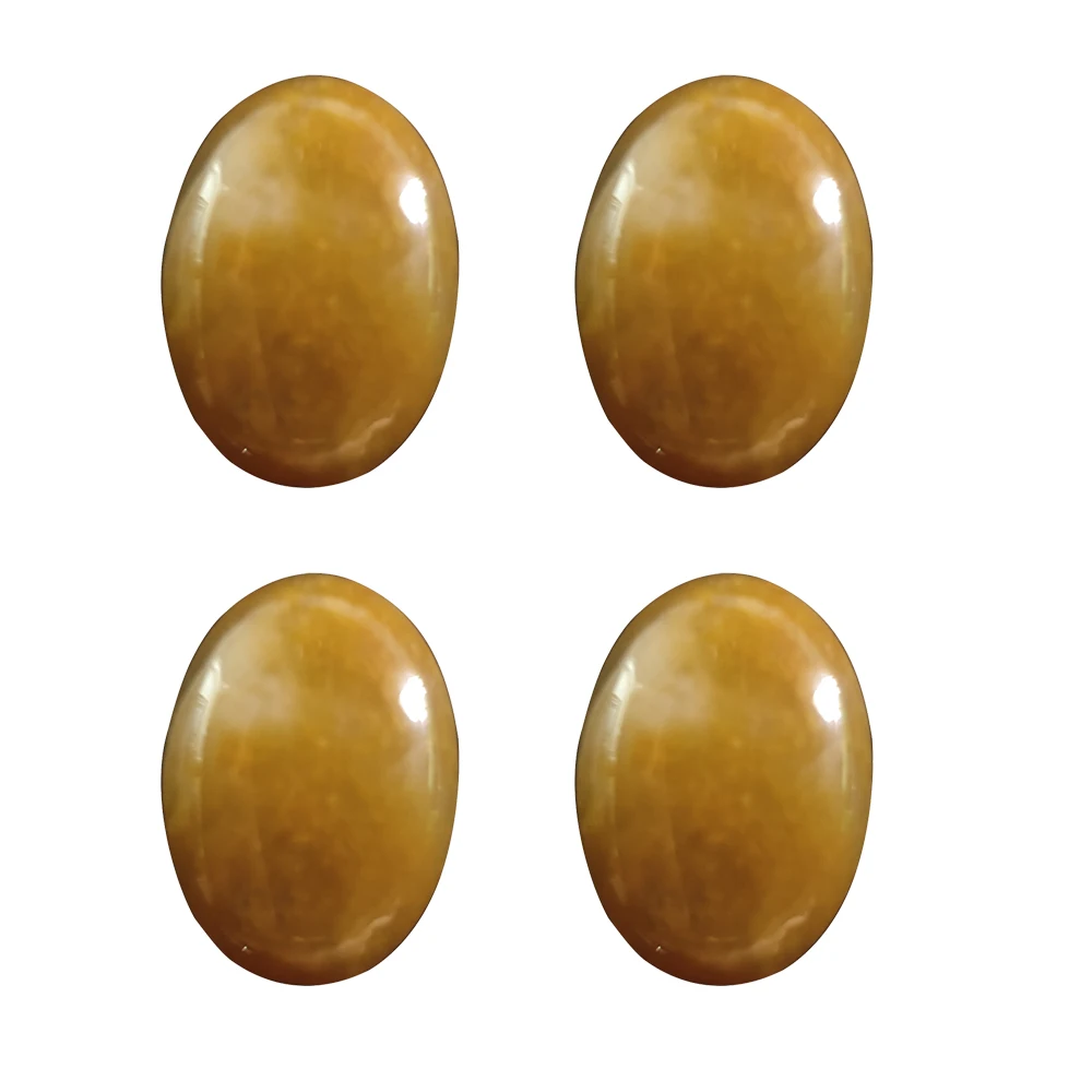 

Yellow Agate 18*25mm Oval Minerale Gemstone Reiki Home Decoration Natural Stone Jewelry Accessories