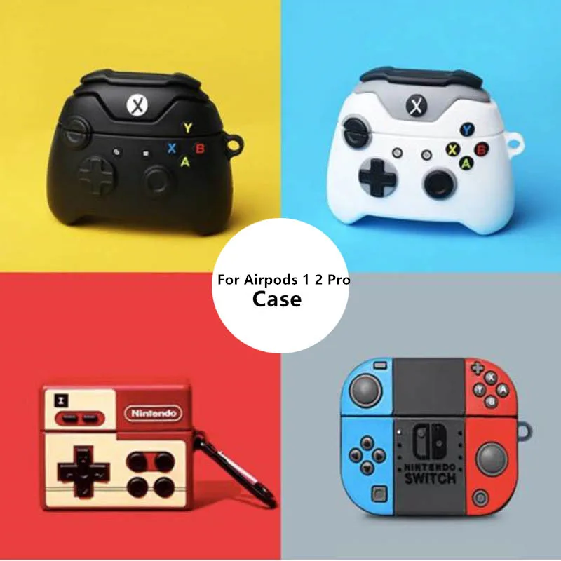 Игровой чехол Switch GB с кольцом для ключей Airpods Pro 2 3 Air Pods Чехол силиконовый милый