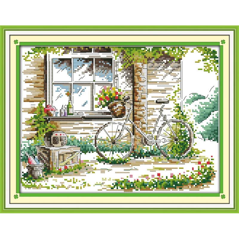 

Everlasting Love The Quiet Out Of The Window Chinese Cross Stitch Kits Ecological Cotton Stamped 11CT DIY Decorations For Home