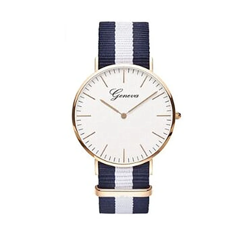 

Classic nylon strap geneva watches for women Fashion women dress bracelet watch Women Quartz watches Reloj mujer