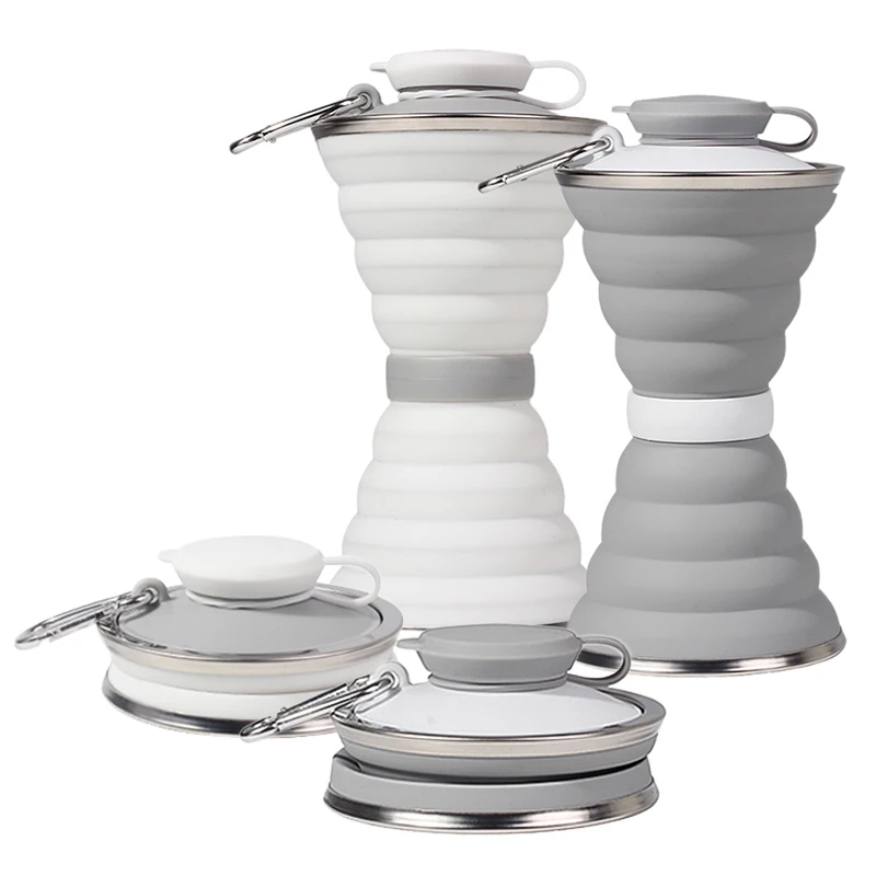 500 мл силиконовая складная бутылка для воды Спортивная телескопическая