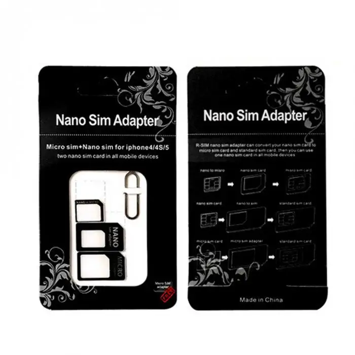 10 наборов Nano Micro Mini стандартный адаптер для sim-карты набор адаптеров инструменты